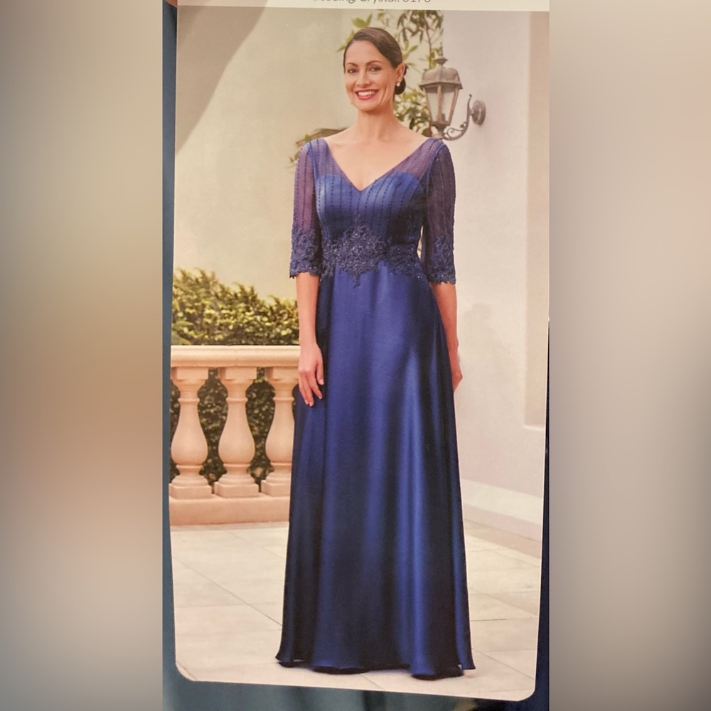 Royal Blue Lace Long Sleeve Dress